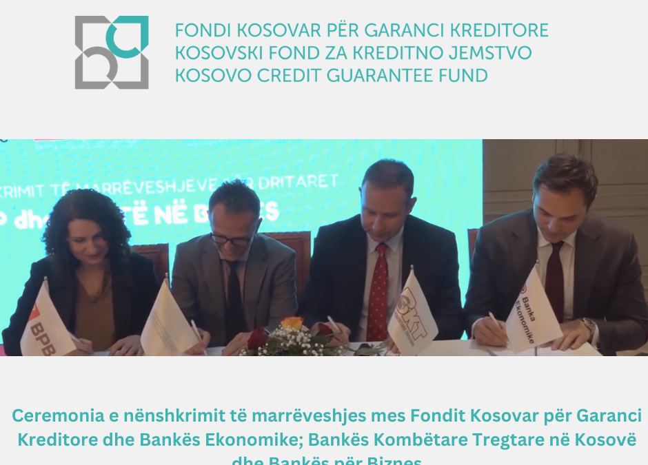 Windows “Women in Business” and “Start-Up” – two new financial schemes from the Kosovo Credit Guarantee Fund
