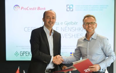 FKGK dhe ProCredit Bank nënshkruajnë marrëveshjen për instrumentin “Depozita e Gjelbër”
